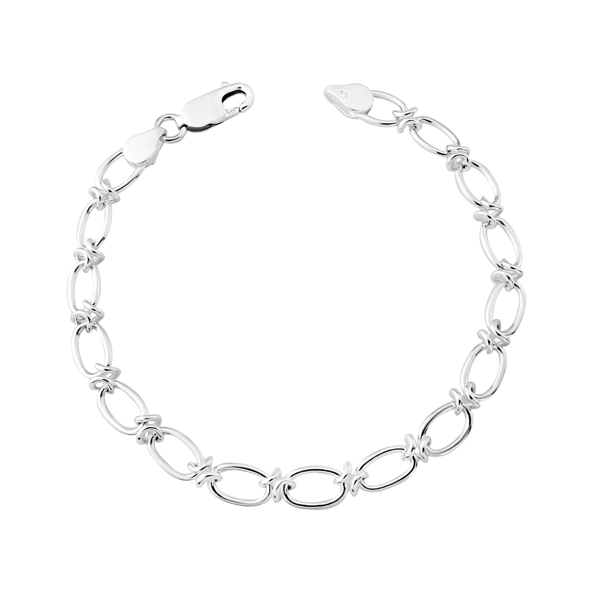 silver fancy polished bracelet