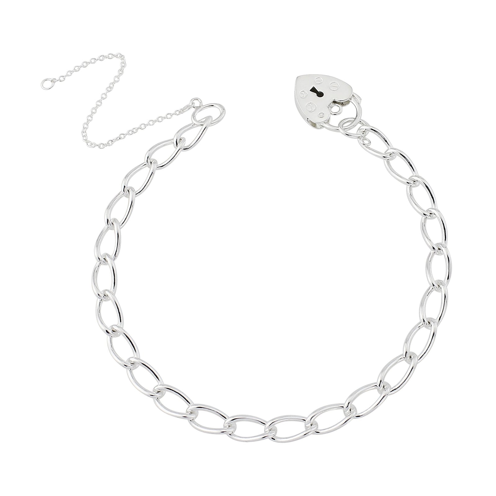 silver curb bracelet